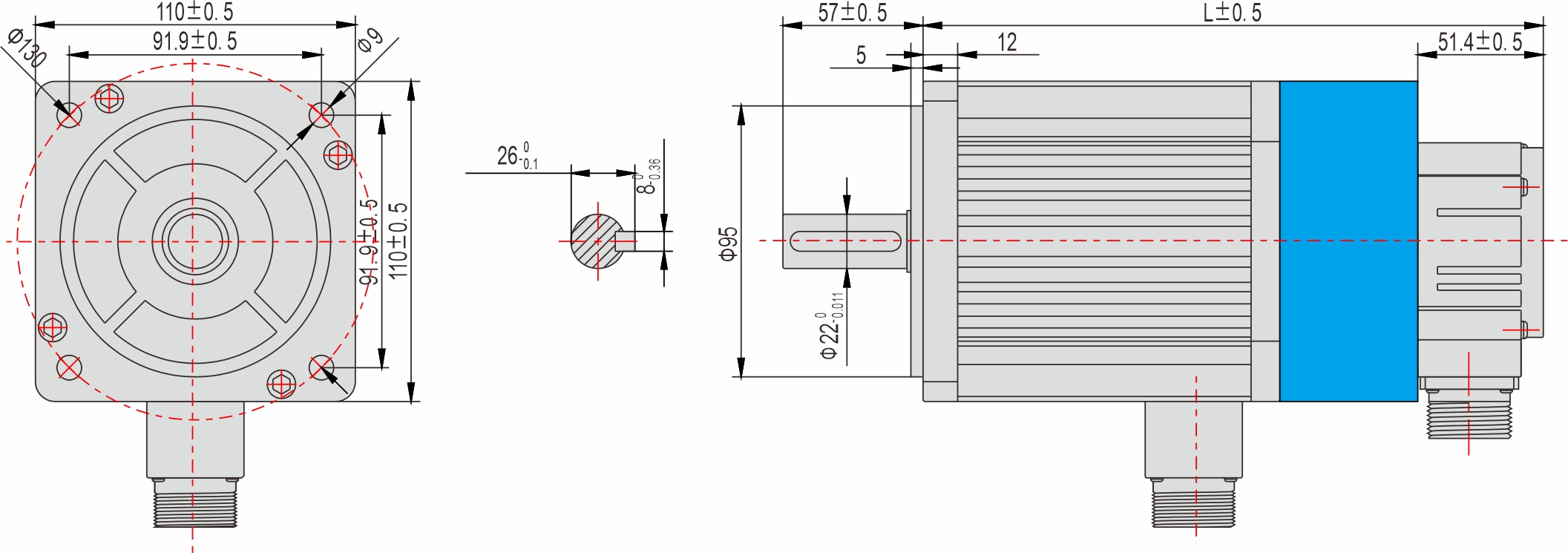 110mm 帶斷電煞車伺服馬達(dá) 110mm 帶斷電煞車伺服馬達(dá)