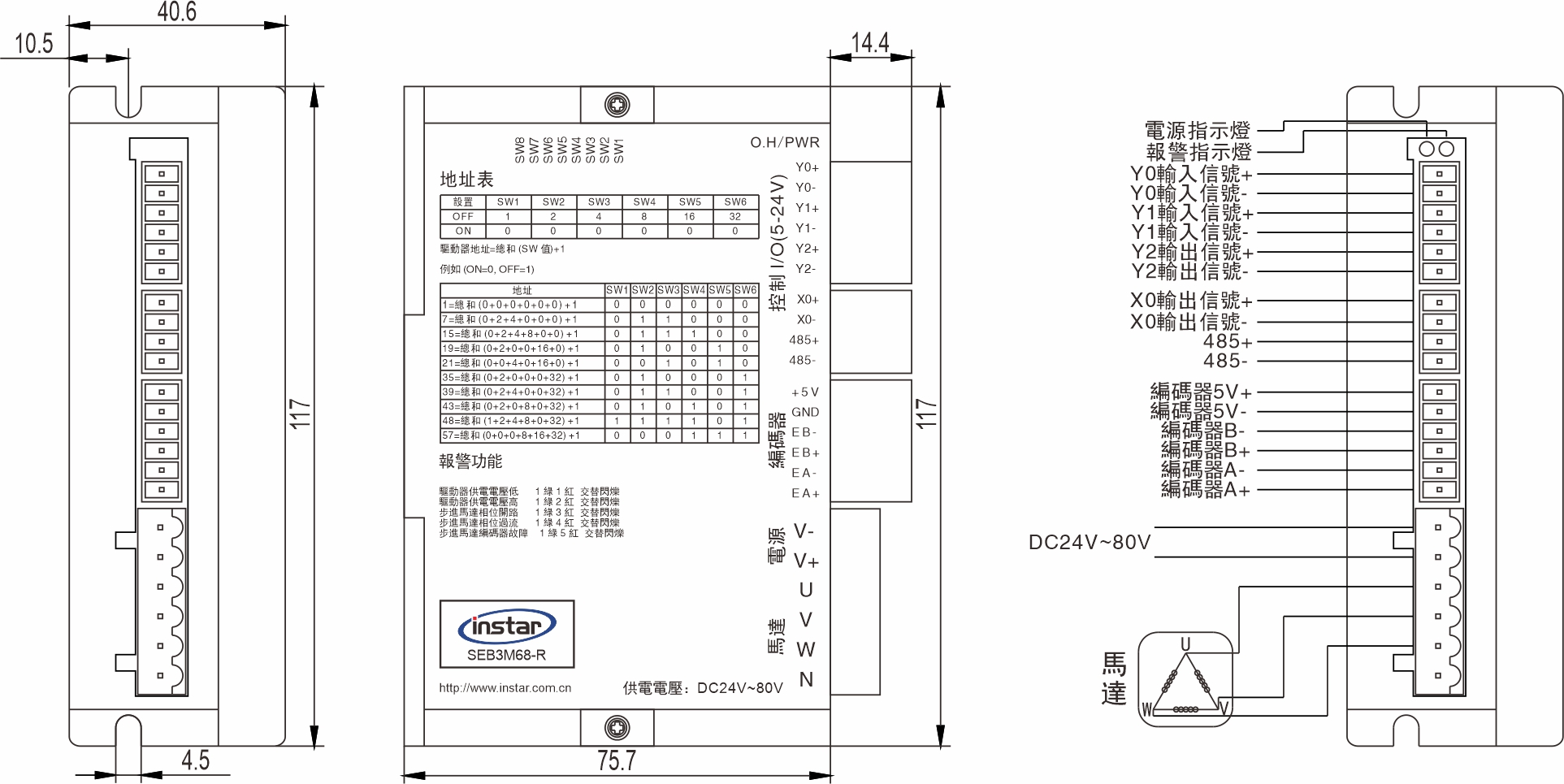 SEB3M68-R RS485匯流排閉回路步進(jìn)驅(qū)動(dòng)器 SEB3M68-R RS485匯流排閉回路步進(jìn)驅(qū)動(dòng)器