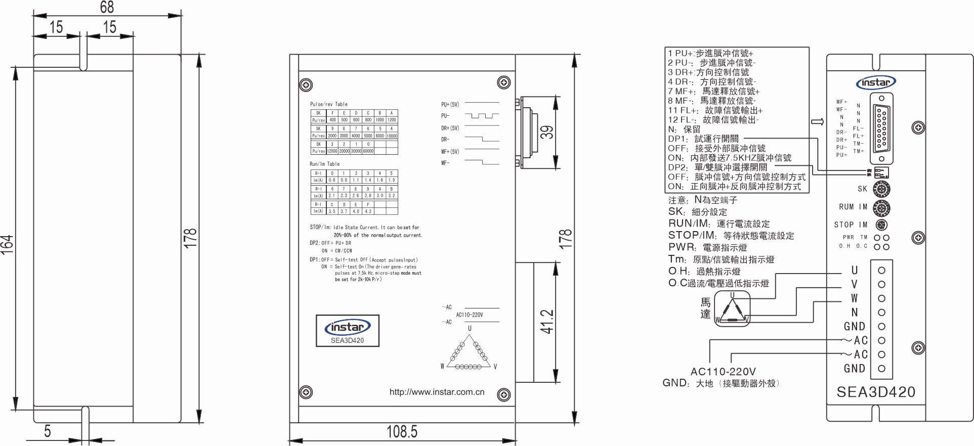 英士達(dá)機(jī)電 步進(jìn)馬達(dá)驅(qū)動(dòng)器 SEA3D420 英士達(dá)機(jī)電 步進(jìn)馬達(dá)驅(qū)動(dòng)器 SEA3D420