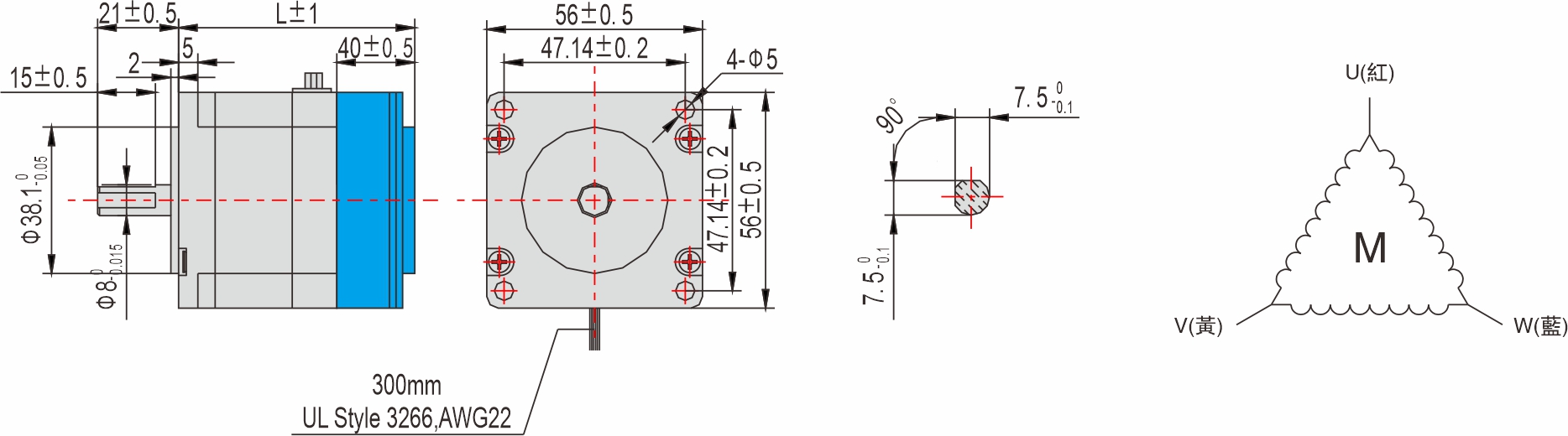 英士達(dá)機(jī)電 56mm帶煞車步進(jìn)馬達(dá) 英士達(dá)機(jī)電 56mm帶煞車步進(jìn)馬達(dá)